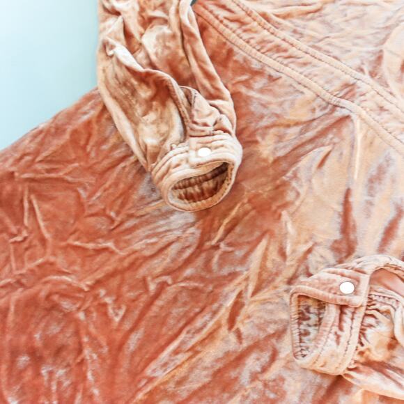 ALC Velvet Orange Retro Indie Moody Long Sleeve Sheath Dress Size 2 Gemma - Picture 4 of 10